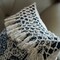 16" Handwoven Cotton Throw Pillow Cover with Traditional Pattern and Tasseled Top